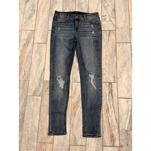 C Pink women's size 5 (27") blue mid-rise denim 5-pocket jeans